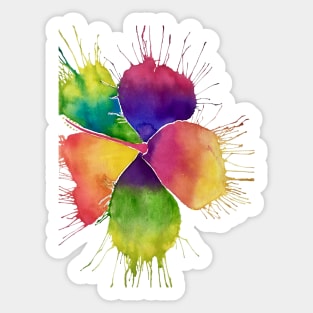 Hibiscus Burst Sticker